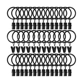 40-Pack Heavy Duty Curtain Ring Clips – Dual-Size Metal Drapery Hooks for Standard & Large Rods